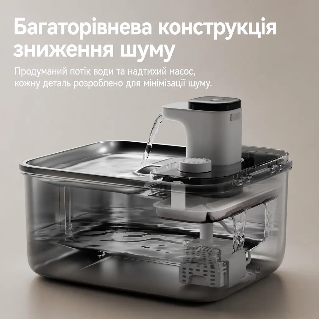 Фонтан для кота Qinliy 3,5 л з акумулятором та датчиком руху, нержавіюча сталь - фото 6