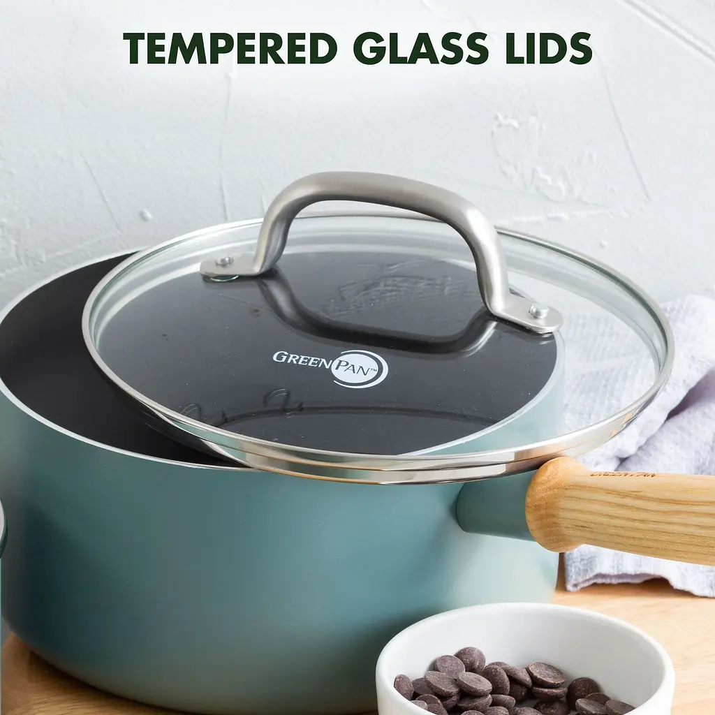 Набір ковшів GreenPan Mayflower з кришками 3 предмети (CC001595-001) - фото 6