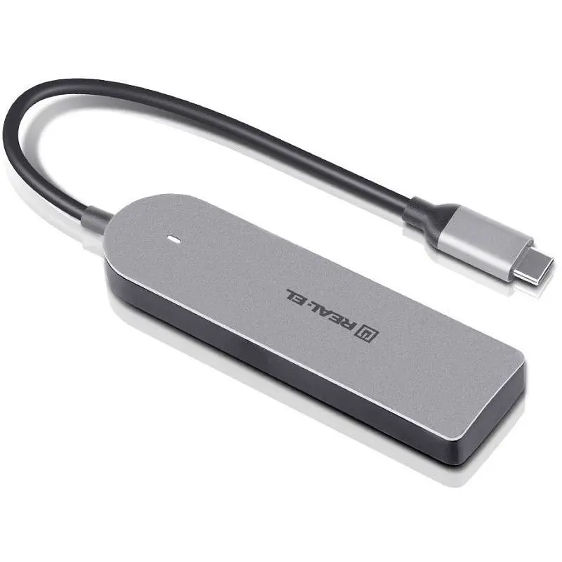 Хаб REAL-EL CQ-415 Space Grey - фото 8