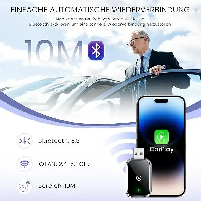 Адаптер AIZEO SYY03 для бездротового CarPlay та Android Auto - фото 4