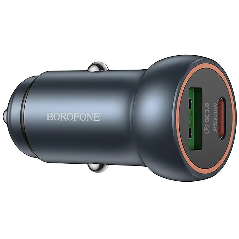 АЗУ Borofone BZ32A Fresh PD30W+QC3.0 (1USB-A/1C) Metal gray - фото 3
