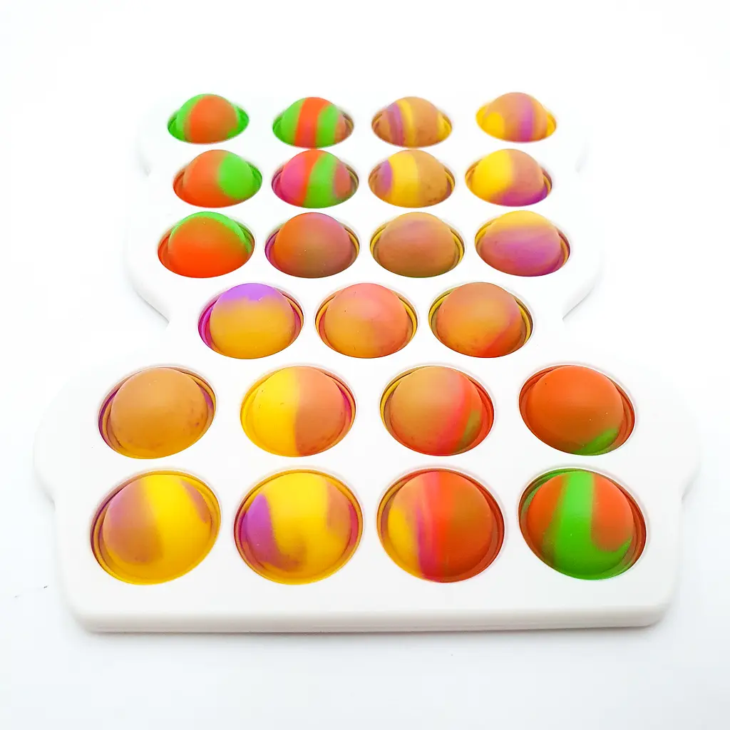 Сенсорна іграшка антистрес силіконова на пластиковій основі нескінченна пухирець поп ит UKC Pop It Fidget ведмедик - фото 5
