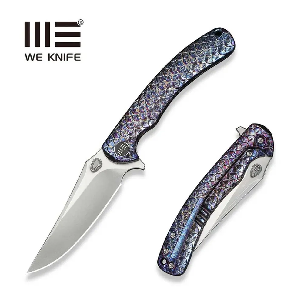 Ніж складаний туристичний Weknife Dracarys, (9.1 см) Böhler M390 / титан 6AL4V полум’яний - фото 10