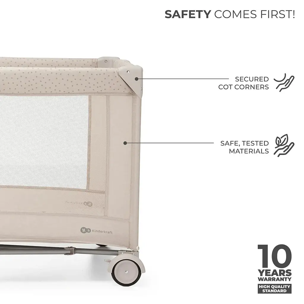 Ліжко-манеж с пеленатором Kinderkraft Joy 2 Beige (KLJOY02BEG000AC) - фото 6