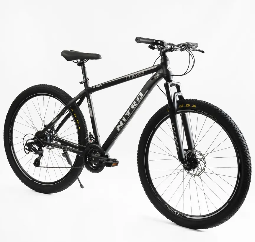 Велоcипед Спортивній Corso NEW NITRO 29" NT-68046 рама стальная 19", оборудование Saiguan скорость 21, собран на 75% - фото 2