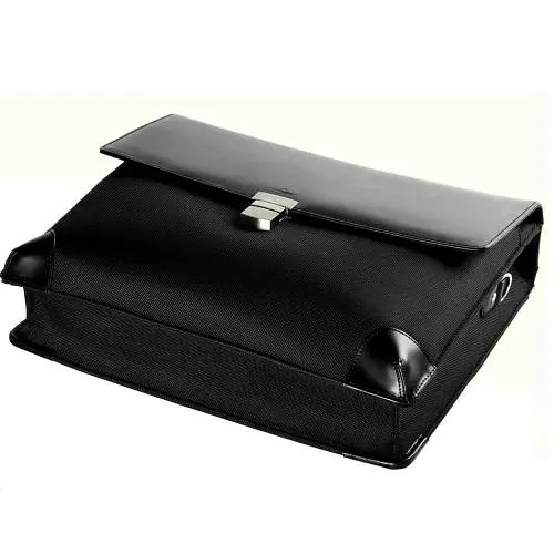 Портфель для ноутбука 14" Fouquet NBC-1002M, Black, ультраміцний нейлон 1680 Den, ручка та оздоблення з високоякісної шкіри - фото 3