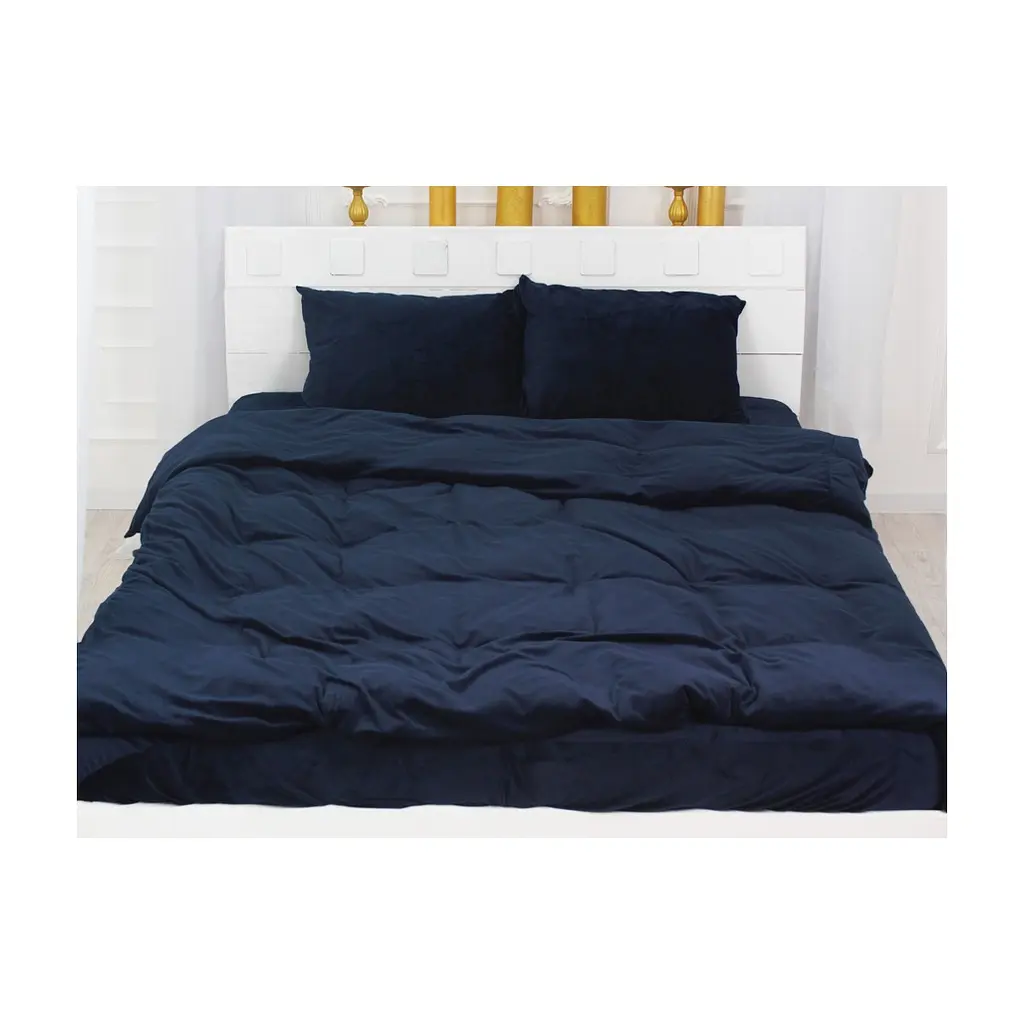 Постільна білизна MirSon Велюр Winter Frost 28-0006 Navy blue Velvet Дитячий (2200003998665) - фото 3