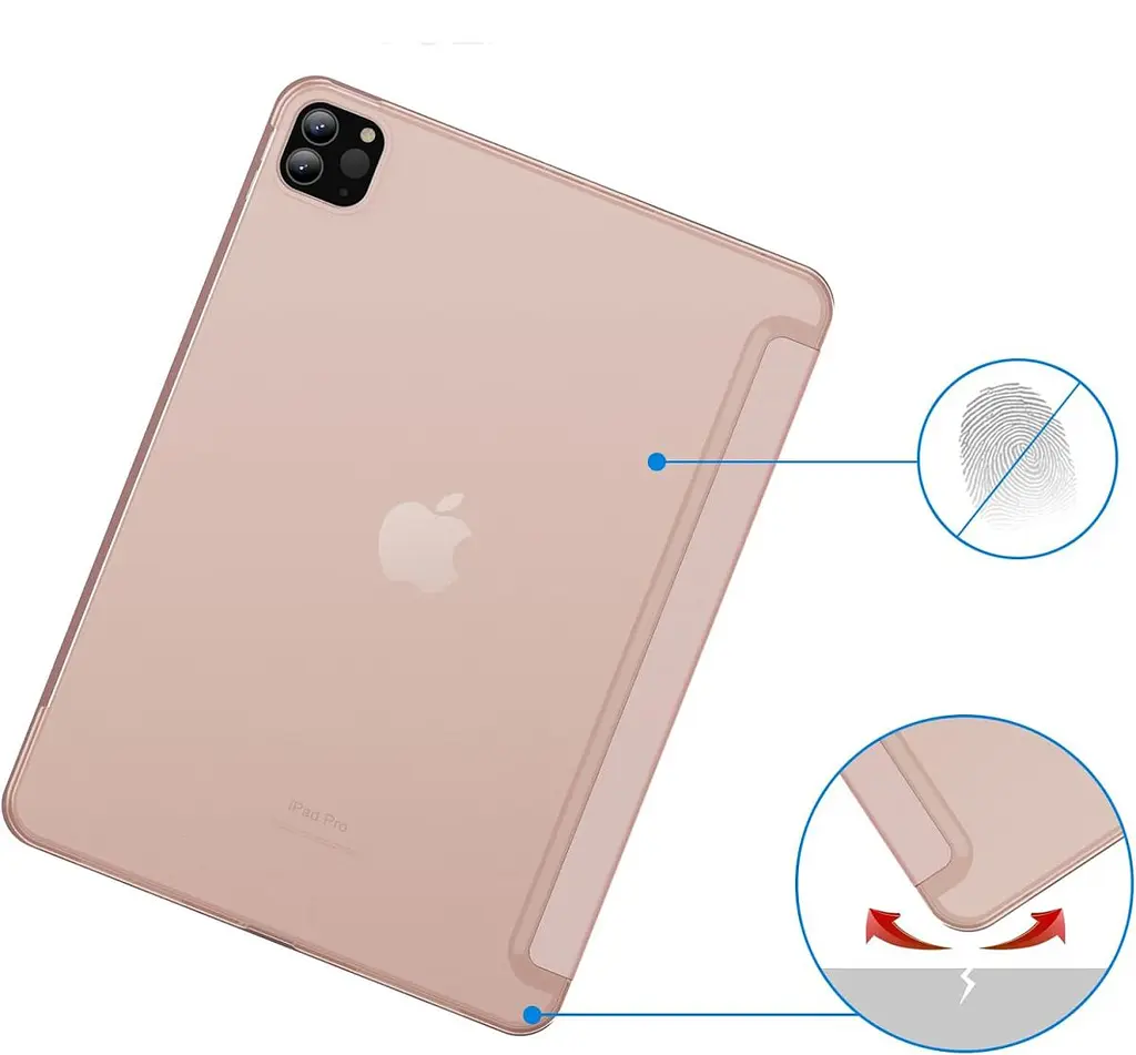 Чохол-книжка BeCover Tri Fold Hard для Apple iPad Pro 12.9 2020/2021/2022 Pink (711721) - фото 2