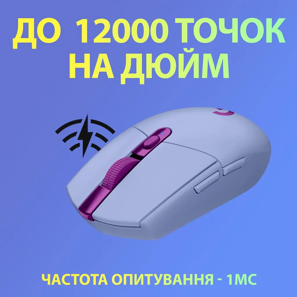 Мышь Logitech G305 Lightspeed Wireless Lilac (910-006022) - фото 3