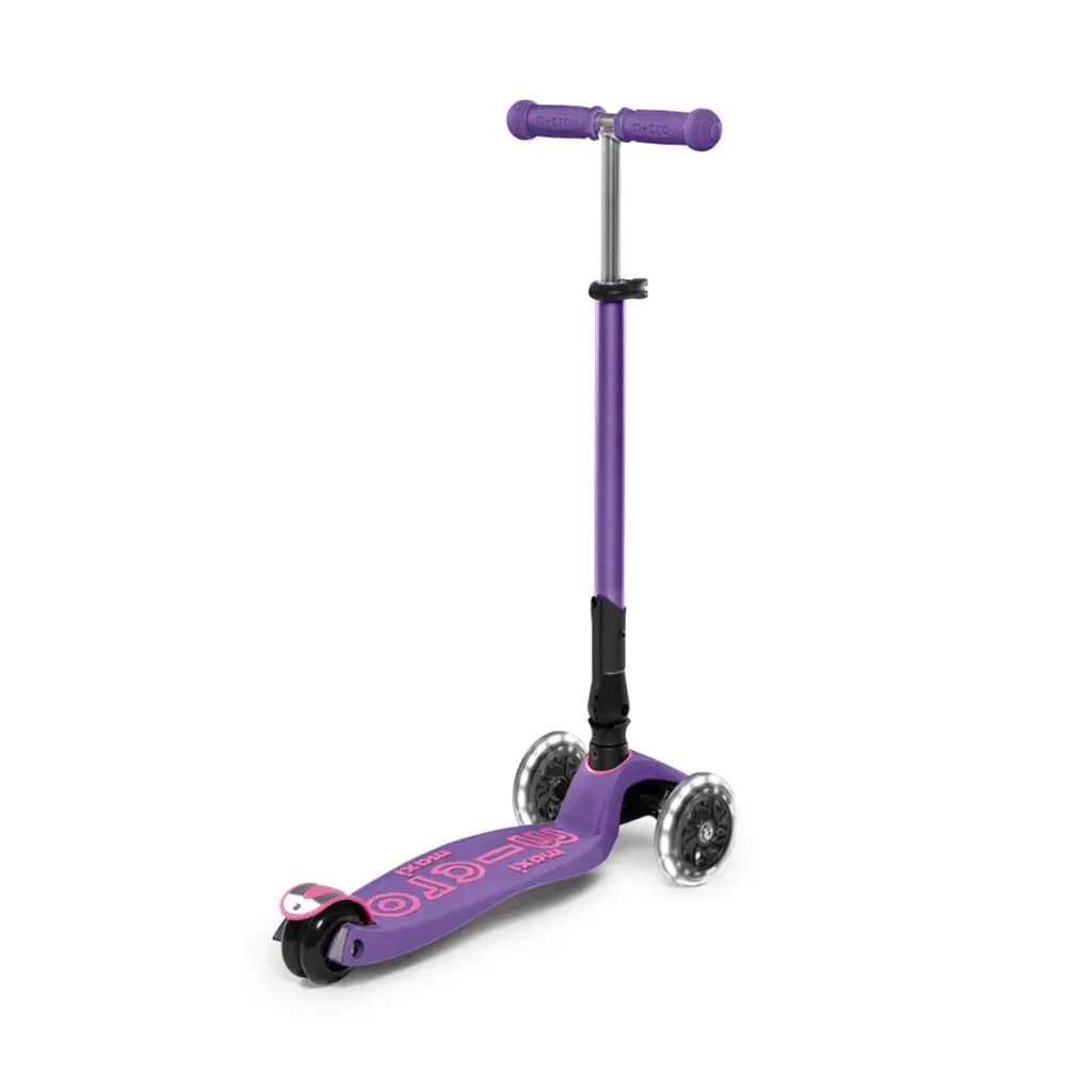 Самокат Micro Maxi Deluxe Foldable LED фіолетовий (MMD100) - фото 3