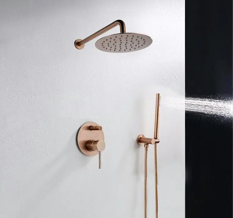 Душова система прихованого монтажу Rea Lungo rose gold + BOX REA-P4111, Теплий захід сонця - фото 8