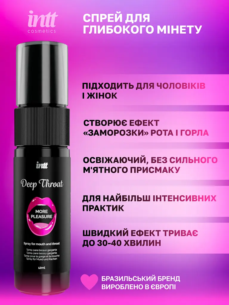 Спрей Intt Deep Throat для мінету, 12 мл - фото 5