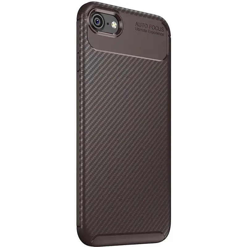 Чохол-накладка Toto TPU Carbon Fiber 1.5 mm Case Apple iPhone 7/8/SE 2020 Coffee - фото 3