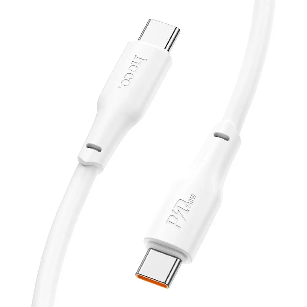 Кабель USB Hoco X93 Force fast charging 240W Type-C to Type-C 1 м White - фото 7