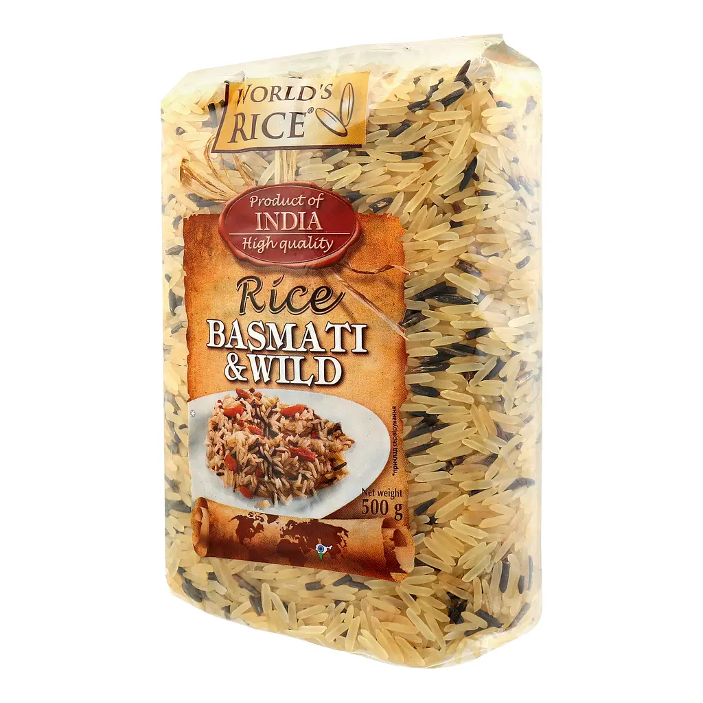 Смесь риса Басмати пропаренного и дикого World's Rice 500 г - фото 2