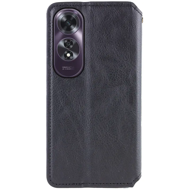 Шкіряний чохол-книжка GETMAN Cubic (PU) для Oppo A60 4G Чорний - фото 3
