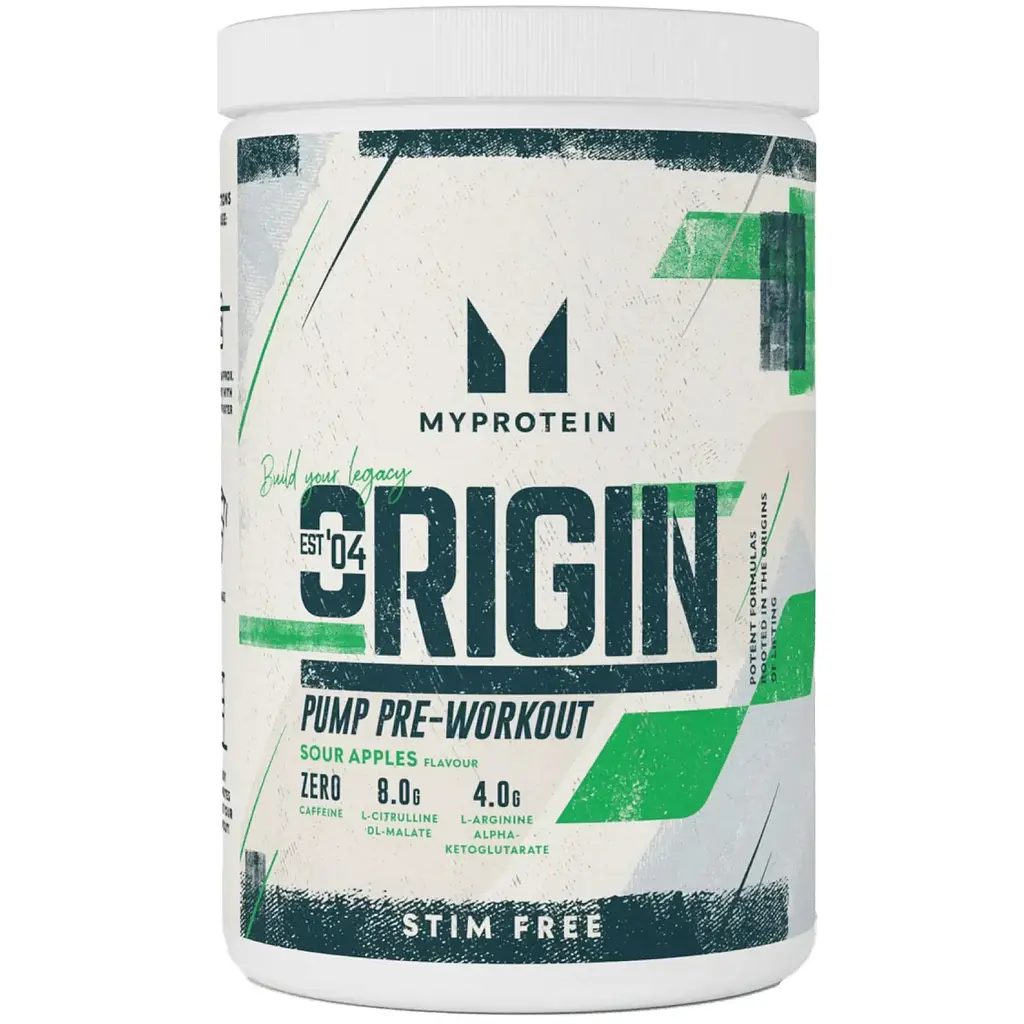 Передтренувальний комплекс Myprotein Origin Pre Workout Stim-Free Sour Apple 30 порцій