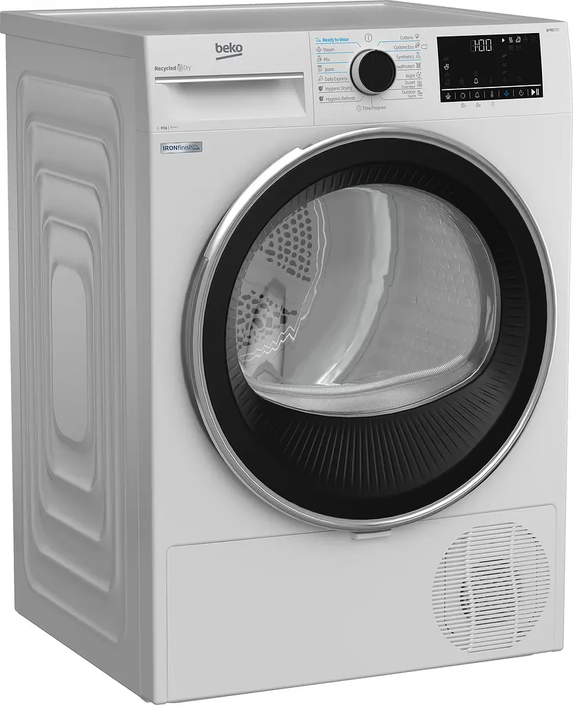 Beko Сушильная машина тепловой насос, 8кг, A+++, 60см, дисплей, белый - фото 2