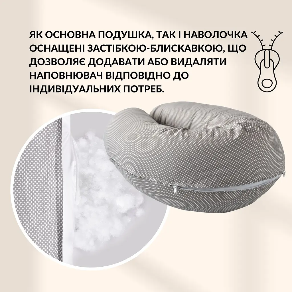 Подушка для вагітних та годування Papaella з ґудзиком 30х190 см (8-31484*001) - фото 10