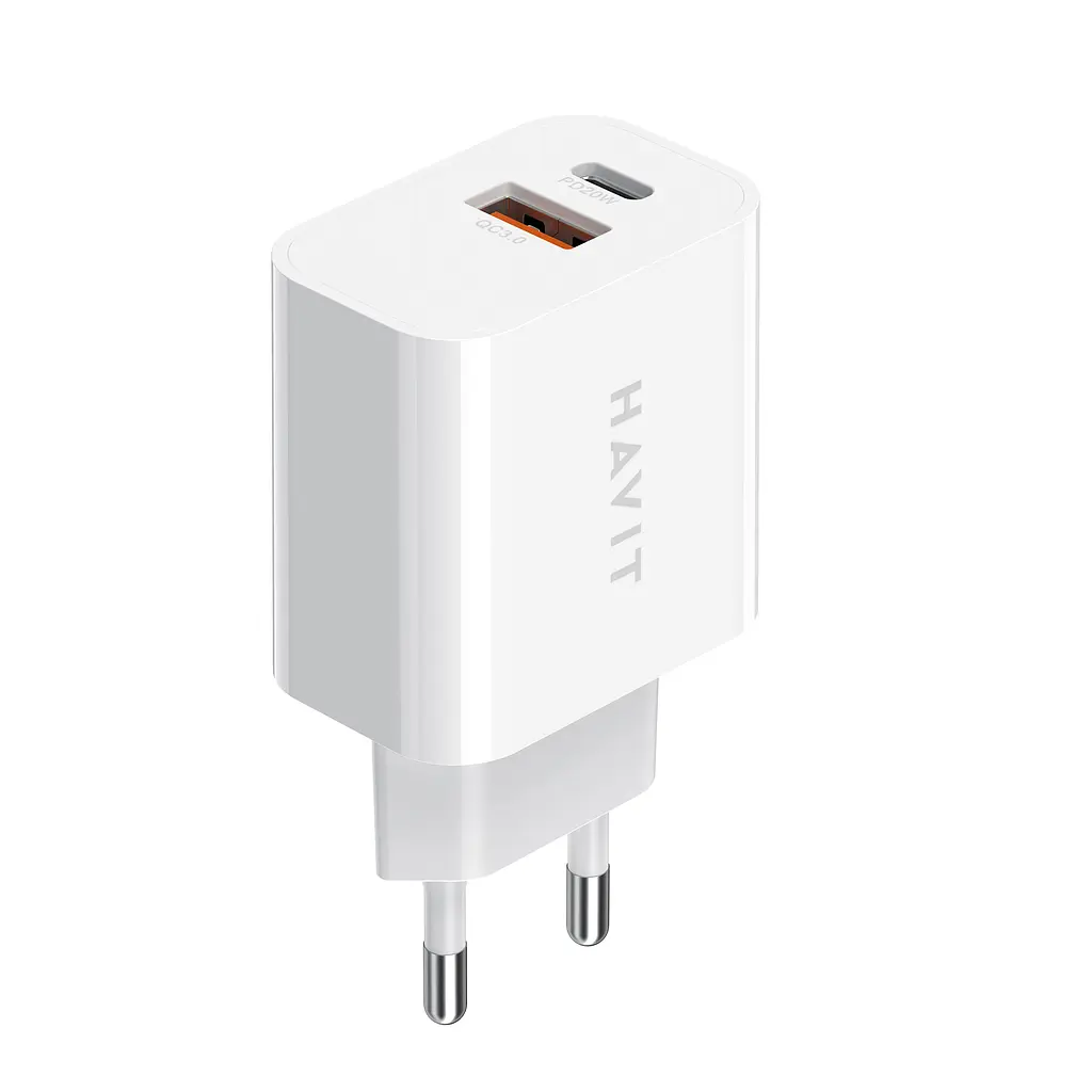 Зарядний пристрій Havit 20W USB та Type-C білий (HV-UCP007) - фото 7