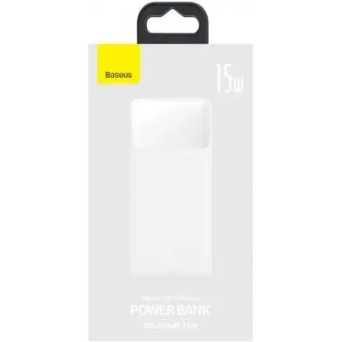 Зовнішній акумулятор Baseus PowerBank Bipow Overseas 15W 30000mAh White (PPBD050202) - фото 7