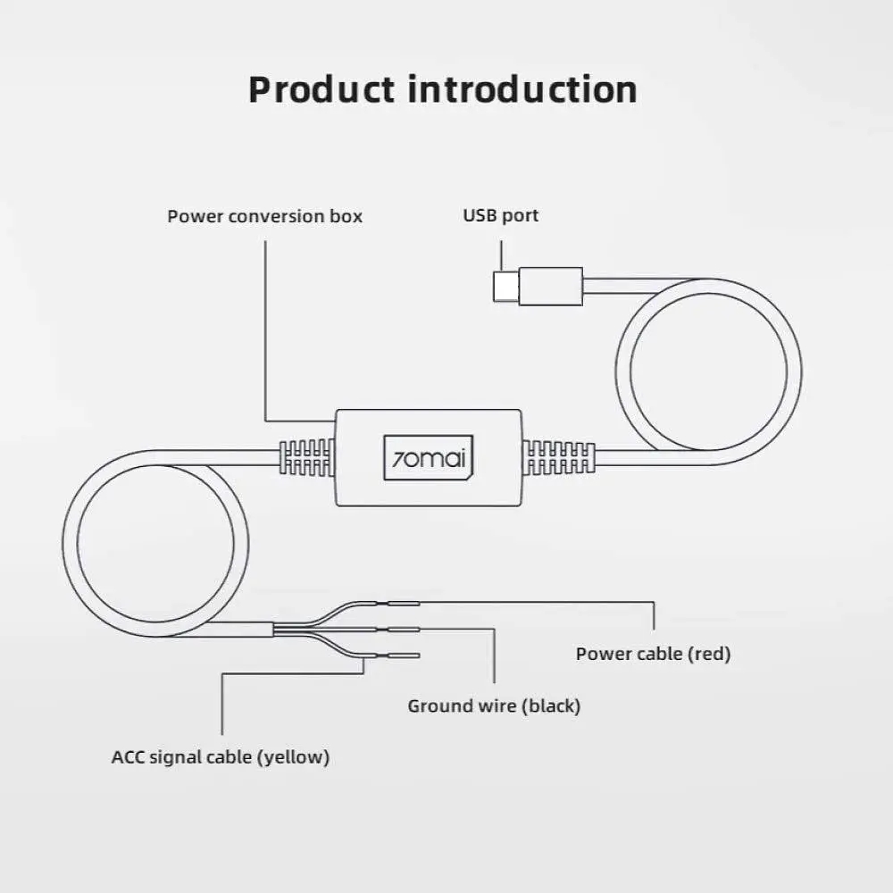 Кабель режиму паркування Xiaomi 70Mai Hardware Kit Type-C (Midrive UP03) - фото 3