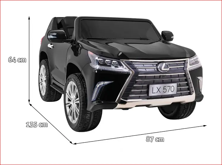 Електромобіль Ramiz Lexus LX570 пофарбований 2x12 на пульті управління, синій (PA.DK-LX570.EXL.NIE) - фото 2
