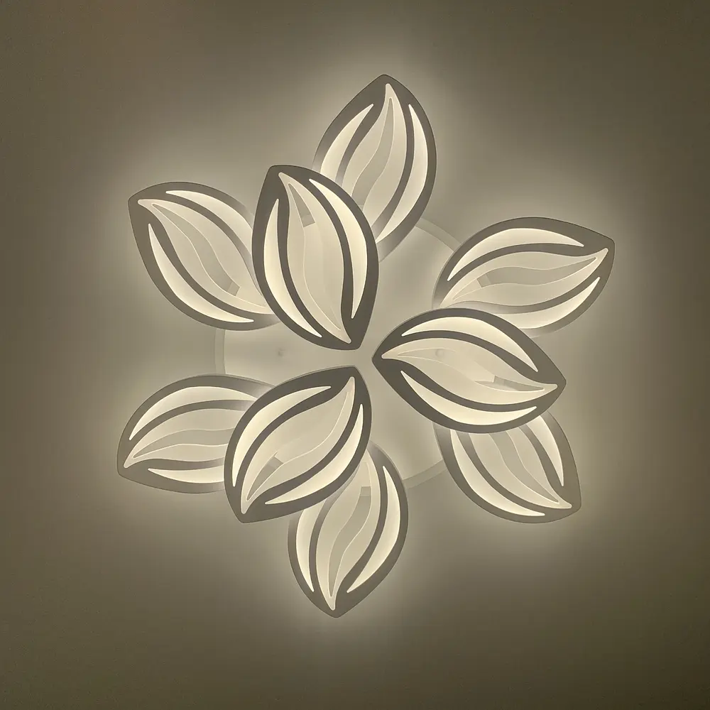 Потолочная LED люстра белая на 9 лепестков Line.F RGB подсветка Нет - фото 4