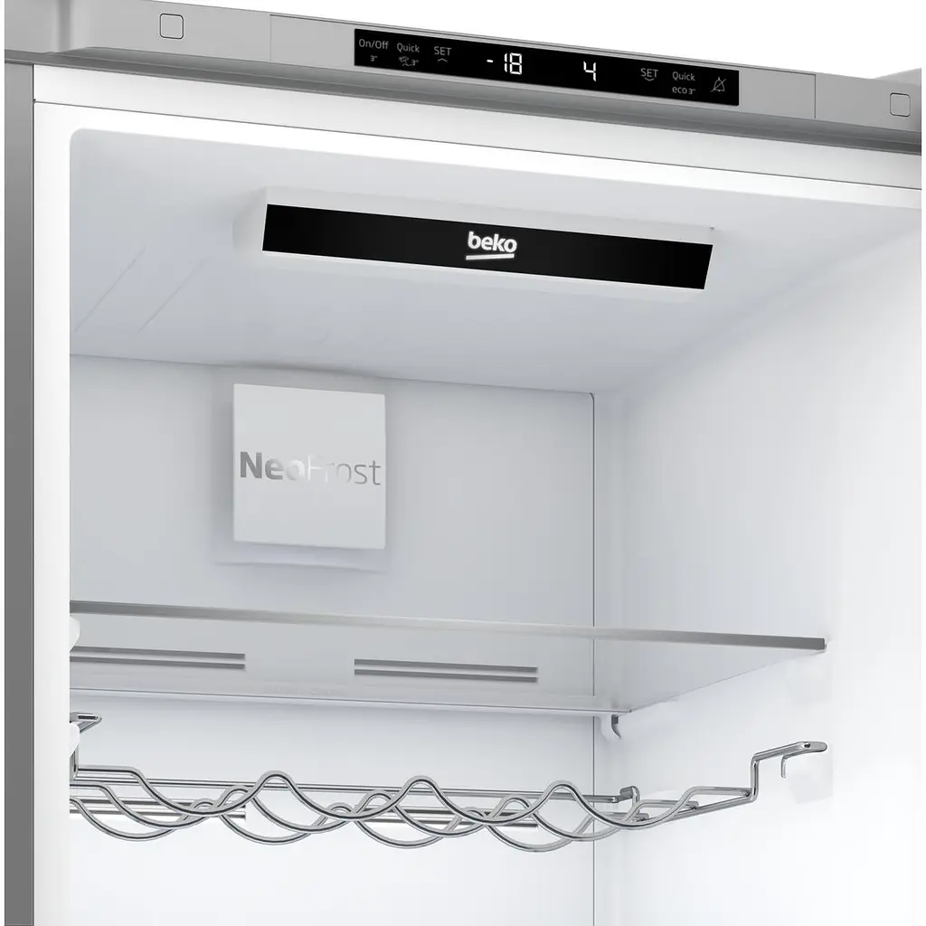 Холодильник з нижньою морозильною камерою Beko RCNA366I30XB 186х67х60см 2 двері A++ NF нержавіюча сталь (RCNA366I30XB) - фото 4