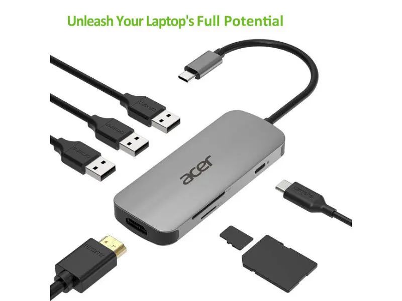 Док-станція Acer 7-in-1 Type-C Dongle (HP.DSCAB.018) - фото 8