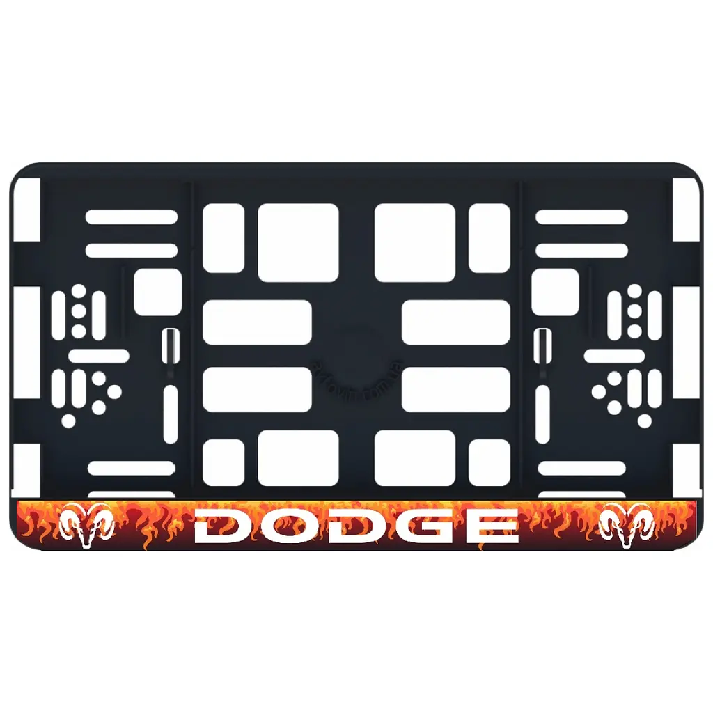 Рамка номера Dodge під Американський номер 300х150 мм Кольоровий Логотип