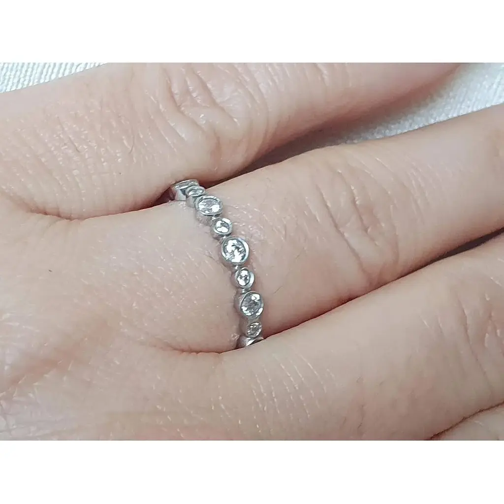 Срібне кільце Qvaliz з фіанітами. 901-01006 18 - фото 2