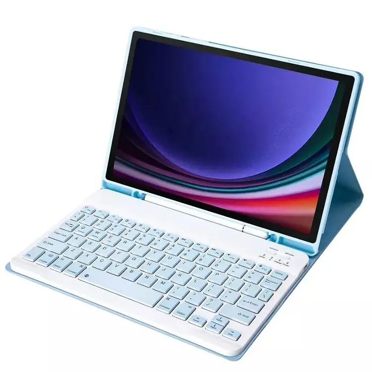 Чехол-книжка BeCover с беспроводной клавиатурой для Samsung Galaxy Tab A9 SM-X115 8.7" Light Blue (712358) - фото 2