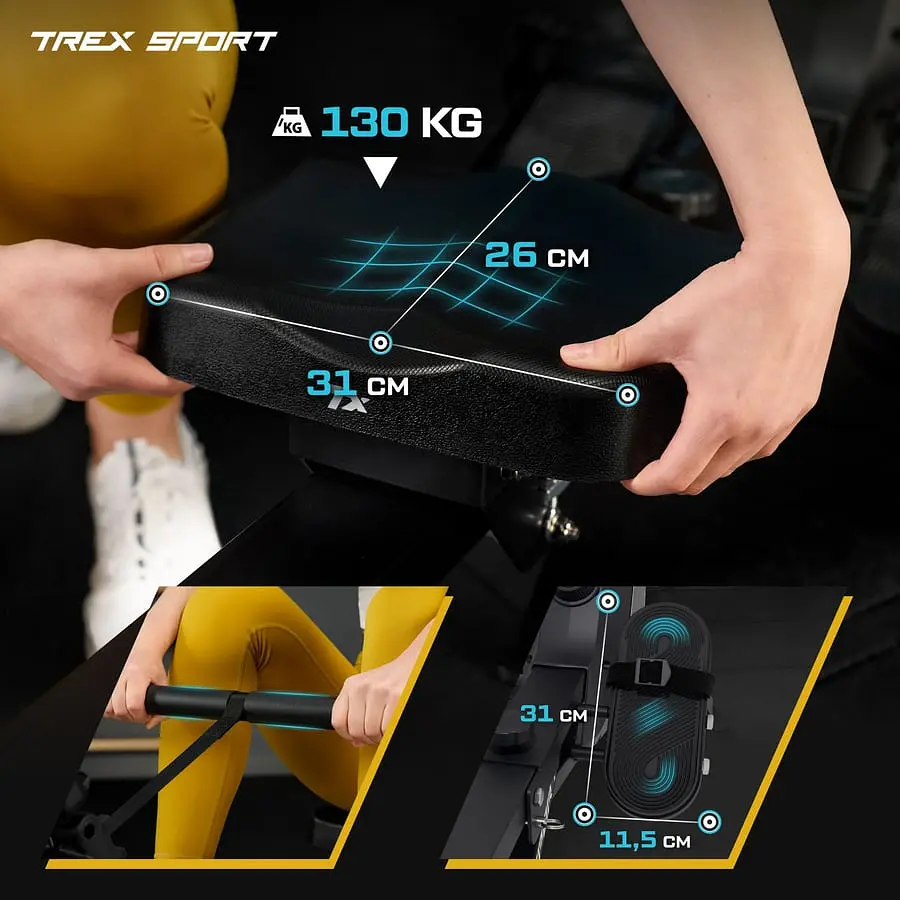 Гребний тренажер Trex Sport TX-580RM Rein чорний - фото 6