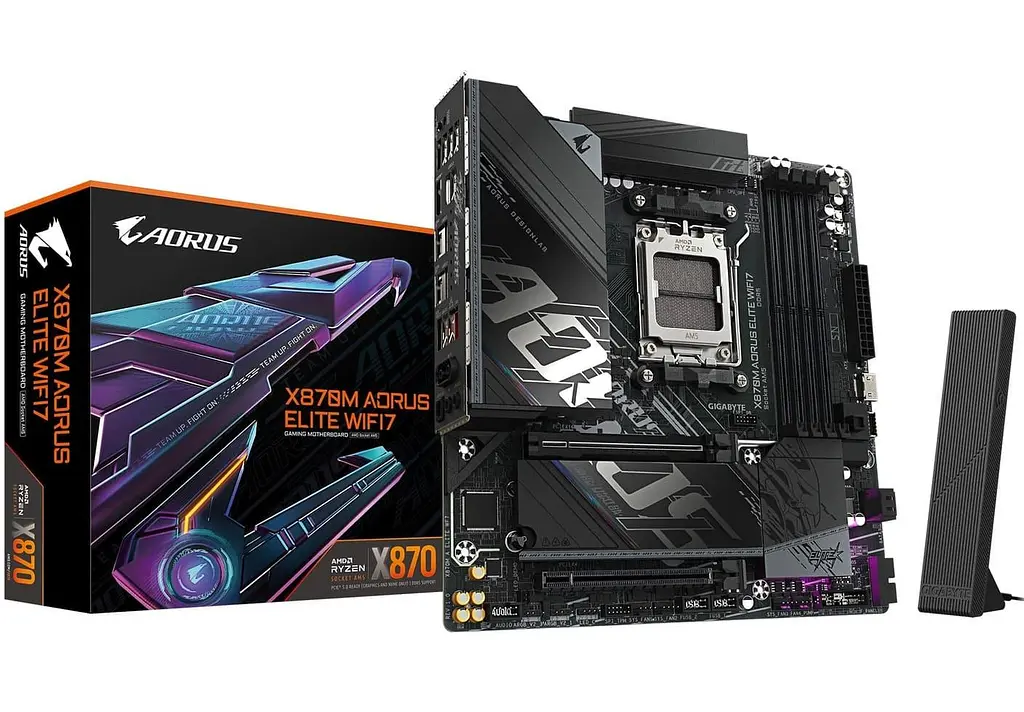 Материнская плата Gigabyte X870M AORUS ELITE WIFI7 (X870M AORUS ELITE WIFI7) (Socket AM5, AMD X870, Micro-ATX) - фото 5