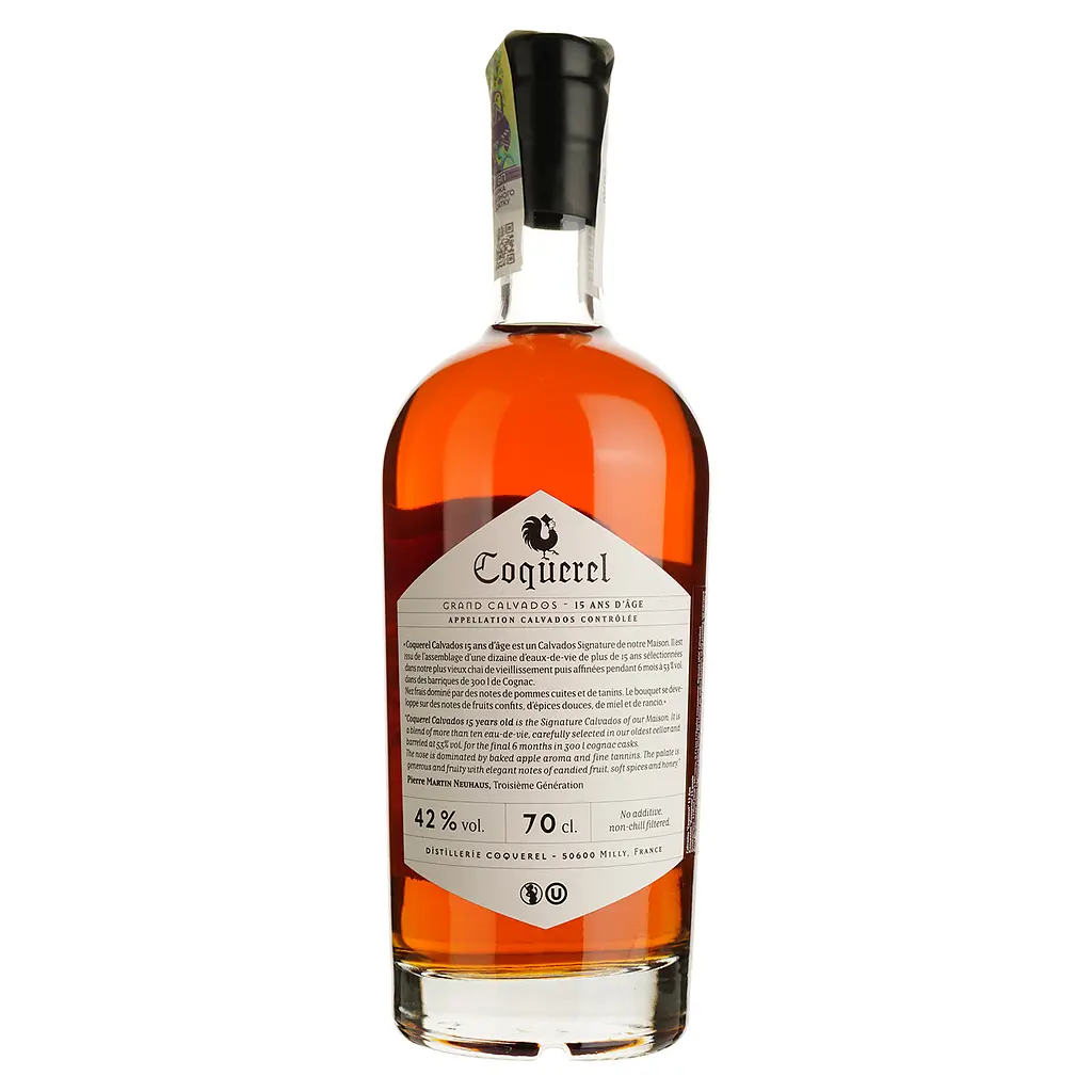 Кальвадос Coquerel 15 yo 42% 0.7 л у подарунковій упаковці - фото 3
