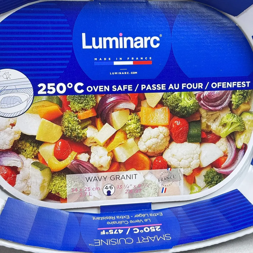 Форма скляна Luminarc Smart Cuisine Wavy Granit для запікання овальна 34 x 25 см (X1629) - фото 4