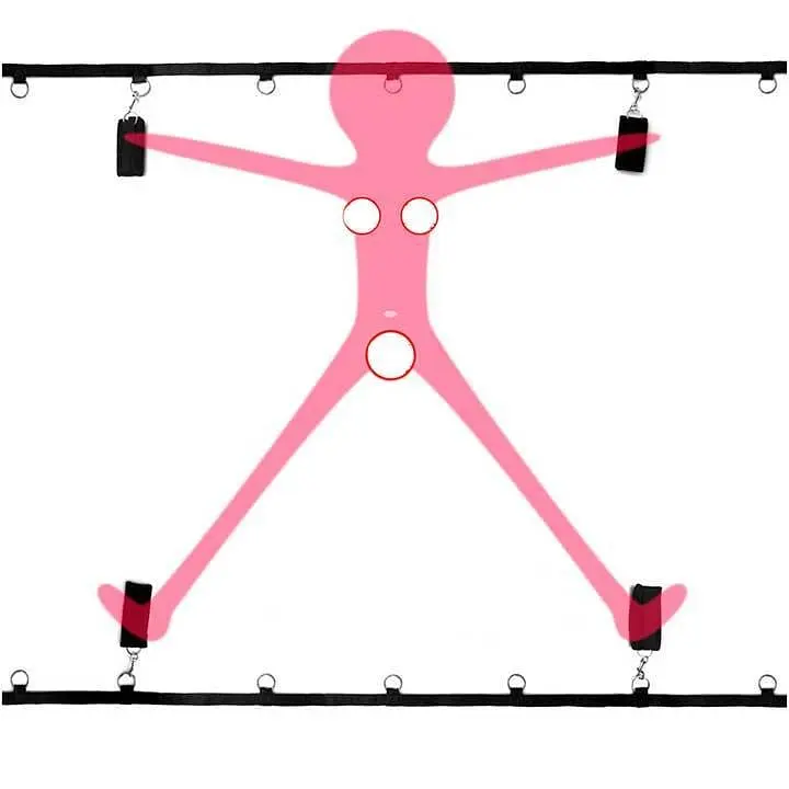 Комплект для фиксации Dreamtoys Blaze Bed Restraint BDSM-бондаж для кровати Черный K000280 - фото 2