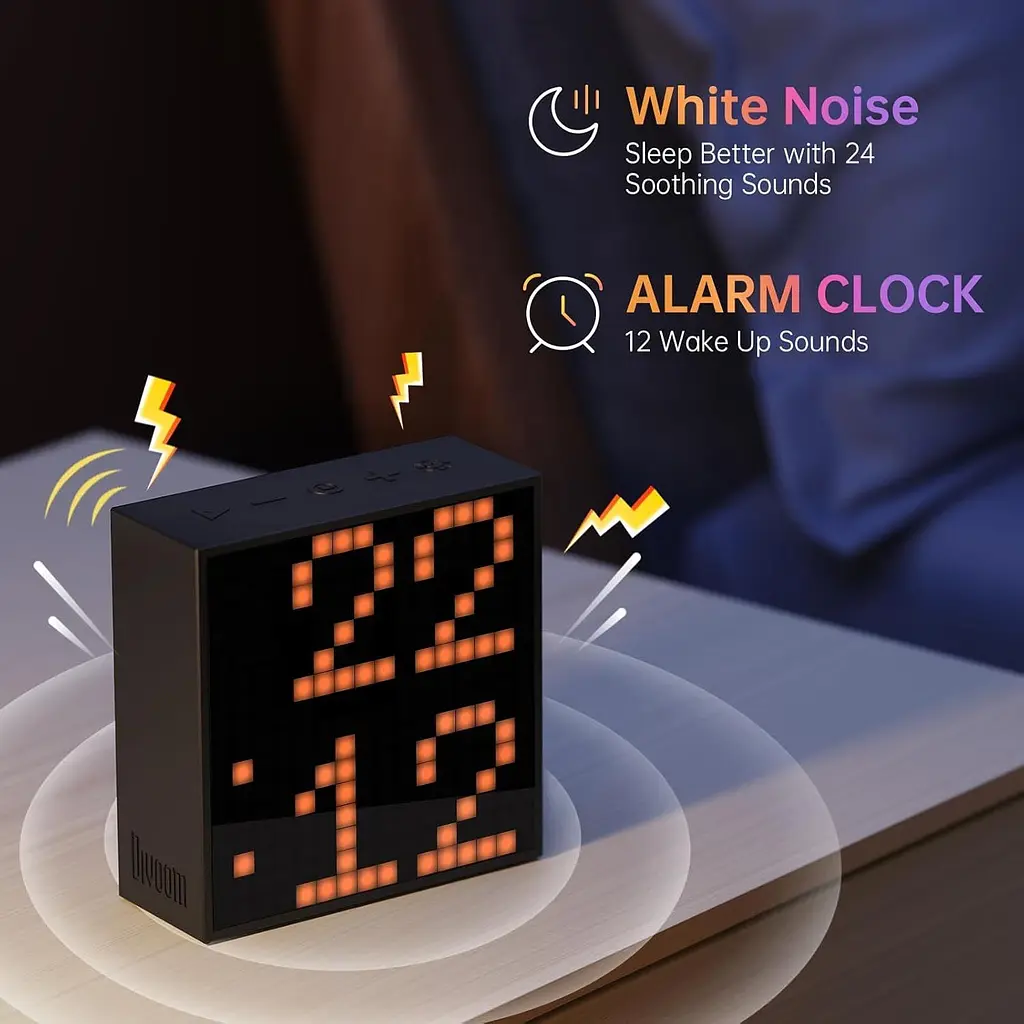 Портативна акустика Divoom Timebox-Evo Pixel Art Black (840500101766) [161505] - фото 13