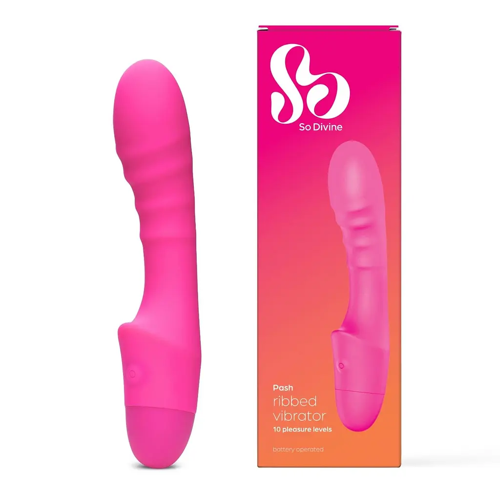 Вібратор So Divine Pash Ribbed G-spot 17.7 см (рожевий) - фото 9