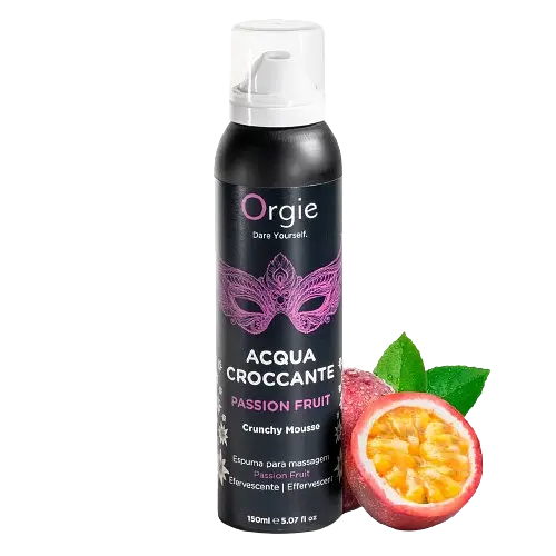 Шипуча зволожуюча пінка для масажу, 150 мл (маракуя) Оrgie - Acqua Crocante