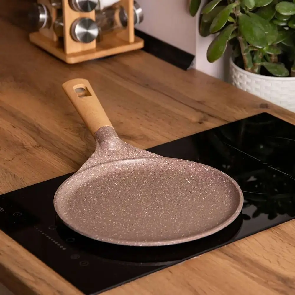 Сковорода для млинців MGC з мармуровим антипригарним покриттям 24 см, кавовий MGC HP-4-428CO - фото 5