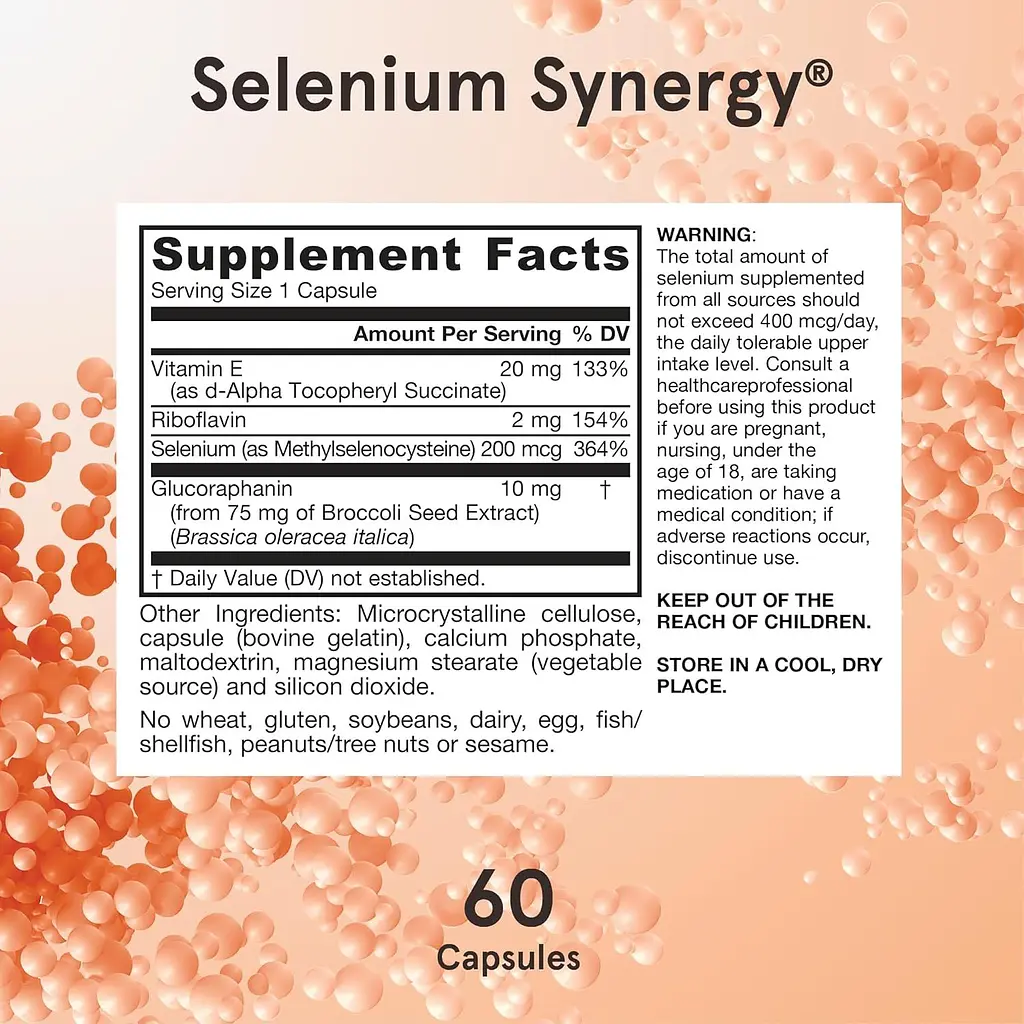 Синергия Селена Jarrow Formulas Selenium Synergy 200 мг 60 капсул - фото 8