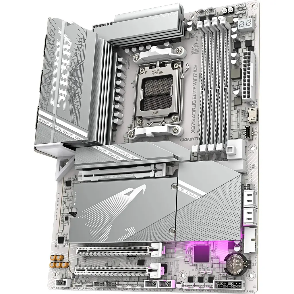 Материнская плата Gigabyte X870 A ELITE WF7 ICE sAM5 X870 4xDDR5 M.2 HDMI ATX - фото 3