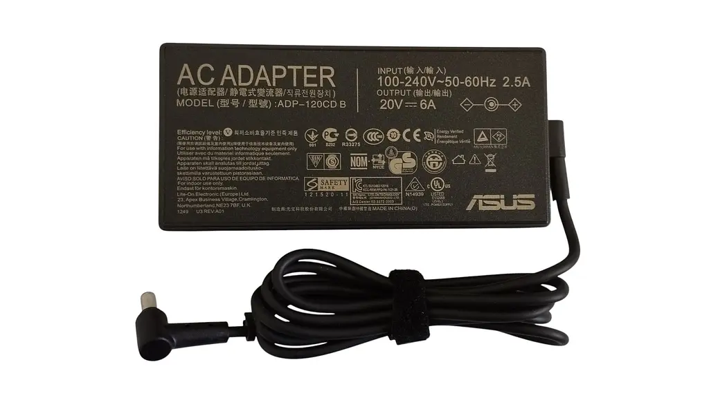Блок живлення для ноутбука Asus 120W 20V 6A 6.0x3.7mm pin ADP-120CH B - фото 2