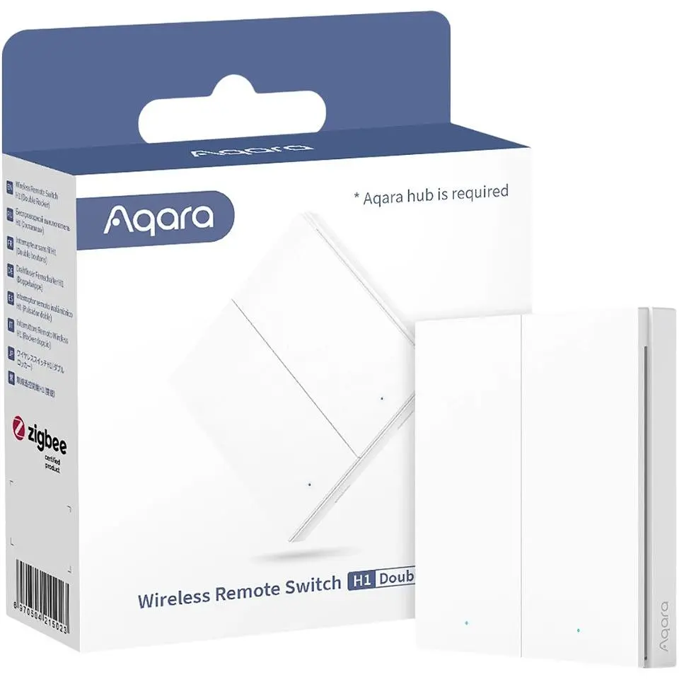 Розумний вимикач Aqara Smart Wall Switch H1 White (без нейтралі, 2 клавіши) (WS-EUK02) Global EU [71676] - фото 5