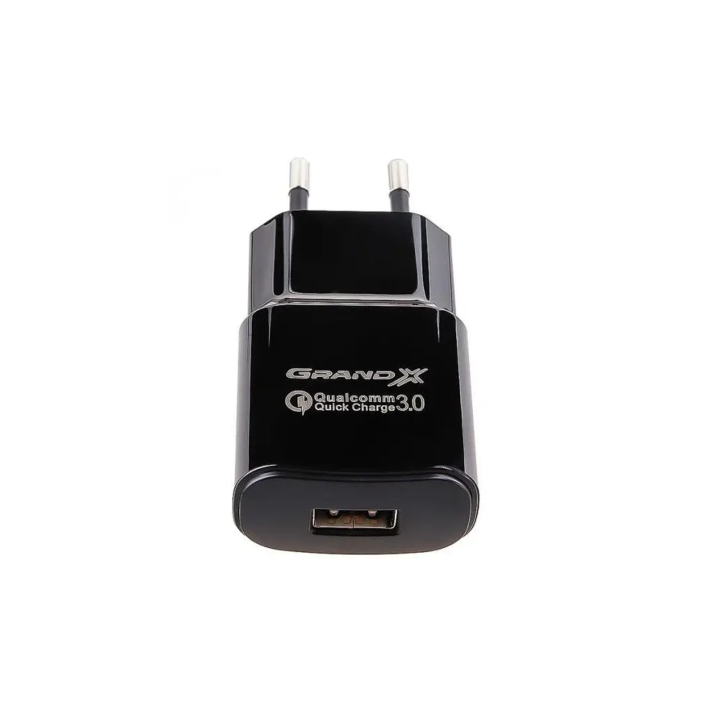 Зарядний пристрій Grand-X CH-550BM QC3.0 22.5W + cable USB to Micro 5P 1.0m black (CH-550BM) - фото 3