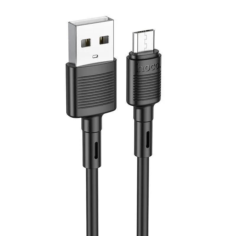 Кабель Micro-USB посилений HOCO X83 Victory 1 метр чорний (6931474770882) - фото 2