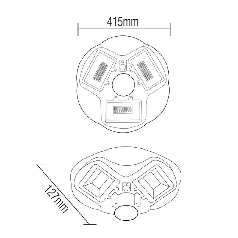 Світильник світлодіодний вуличний Horoz Electric Combat-150 150W із сонячною панеллю  та датчиком руху 6400K чорний - фото 4