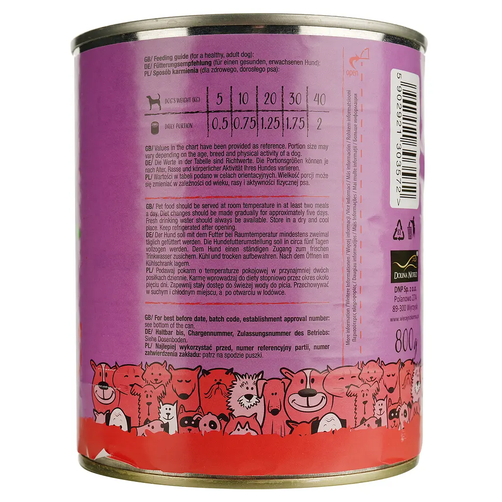 Вологий корм для собак Dolina Noteci Superfood з м'ясом козулі та яловичини 800 г - фото 4